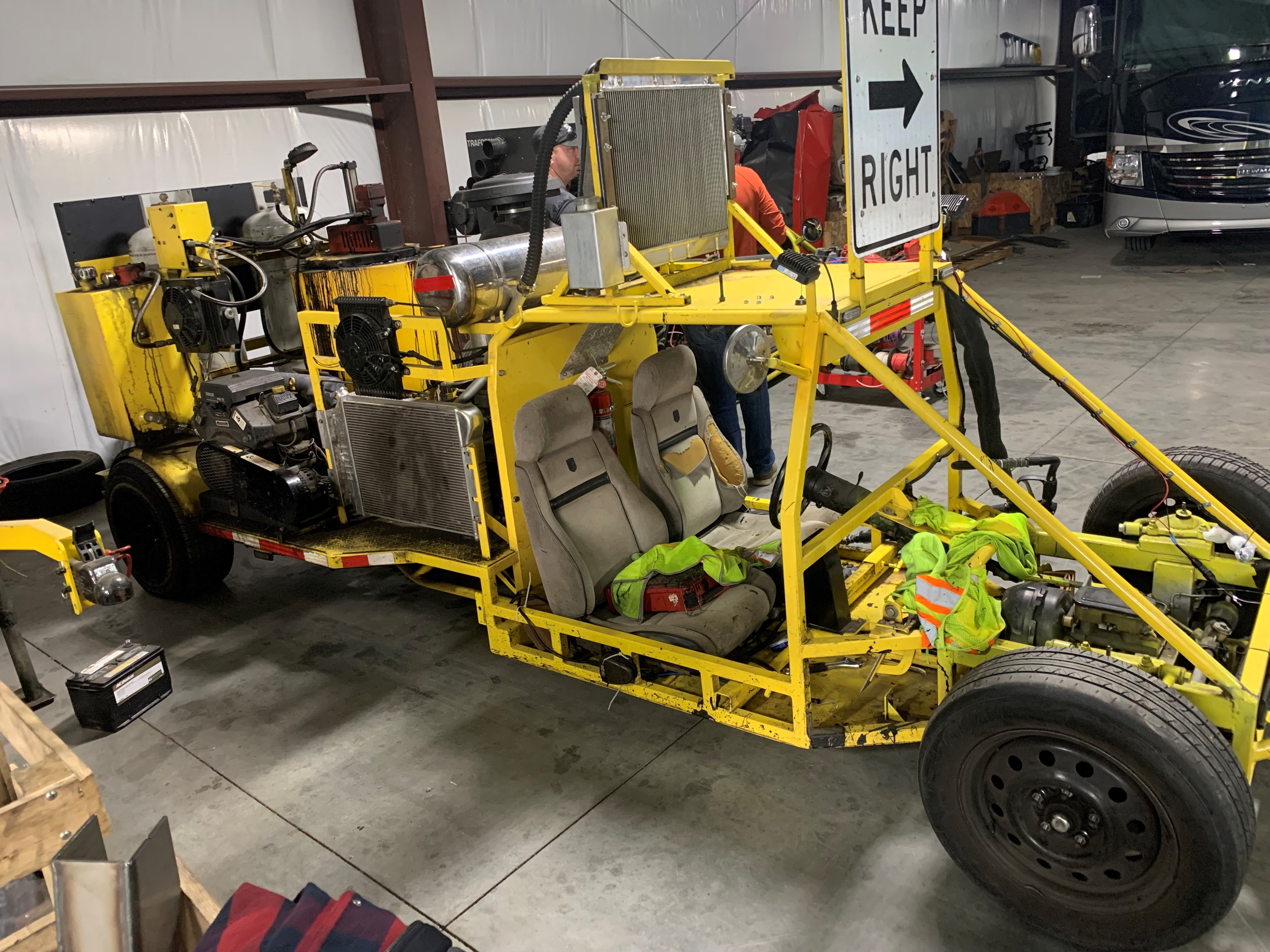 skyline with truck and flashing lights WL Markers buggie