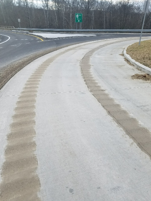 Milled Rumble Strip highway edge